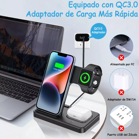 Cargador Inalámbrico IPhone/applewatch/airpods