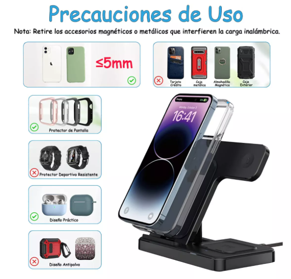 Cargador Inalámbrico IPhone/applewatch/airpods